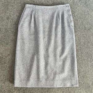 Vtg Liz Claiborne Wool A Line Skirt with pockets